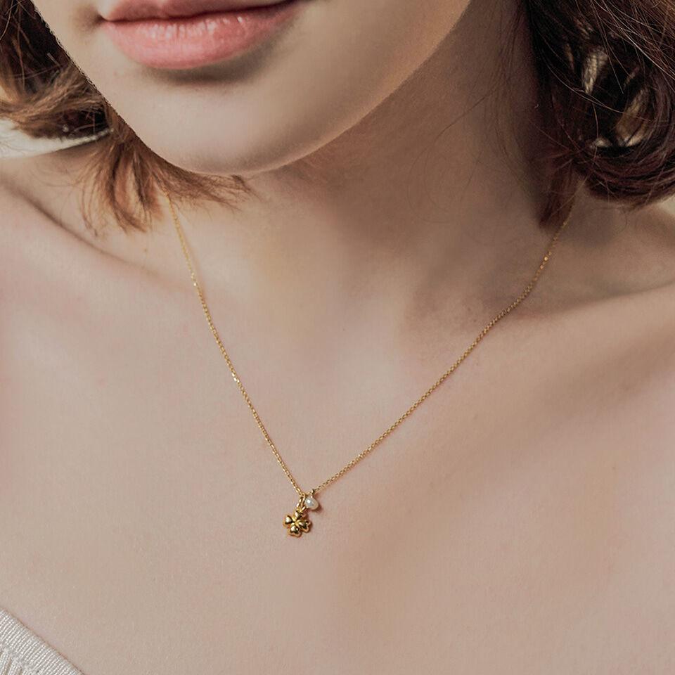 [silver 925][르세라핌 카즈하 착용] my clover necklace