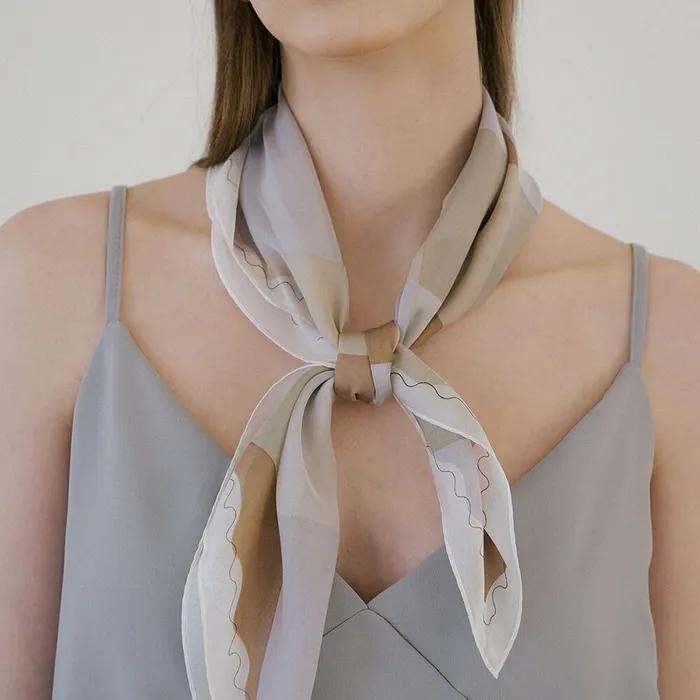 rang chiffon silk scarf (3color)
