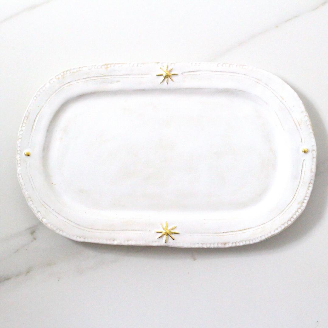 White winter_oval plate