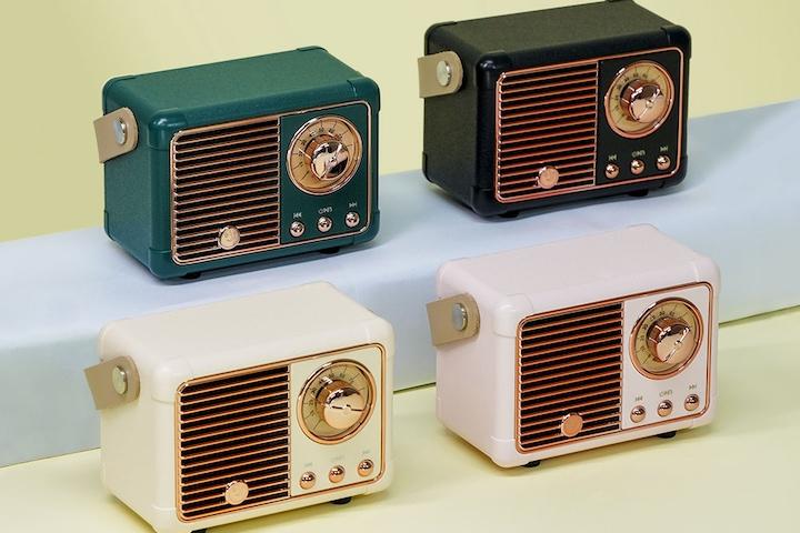 오르미 레트로 감성 홈카페 데스크테리어 인테리어 캠핑용 무선 휴대용 미니 블루투스 스피커