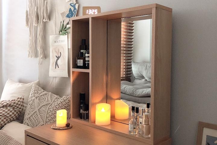 루나 수납거울 화장대 600 3colors