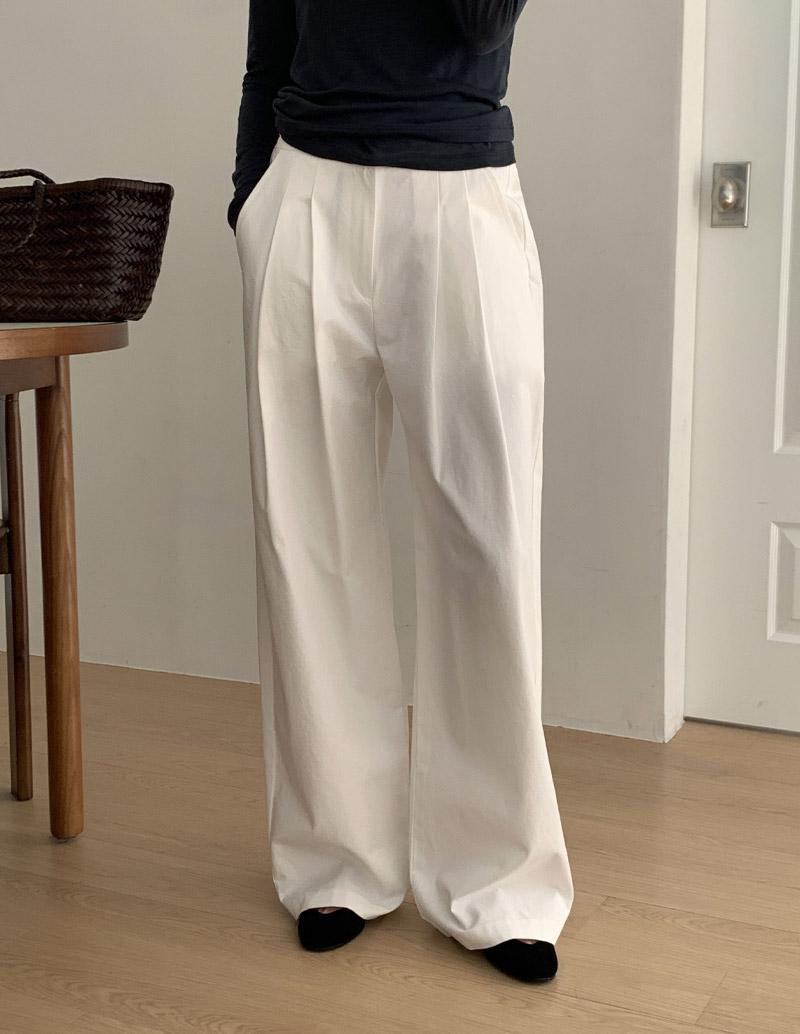 가내스라 [🌷얼리스프링] 네븐 핀턱 코튼팬츠(2color)