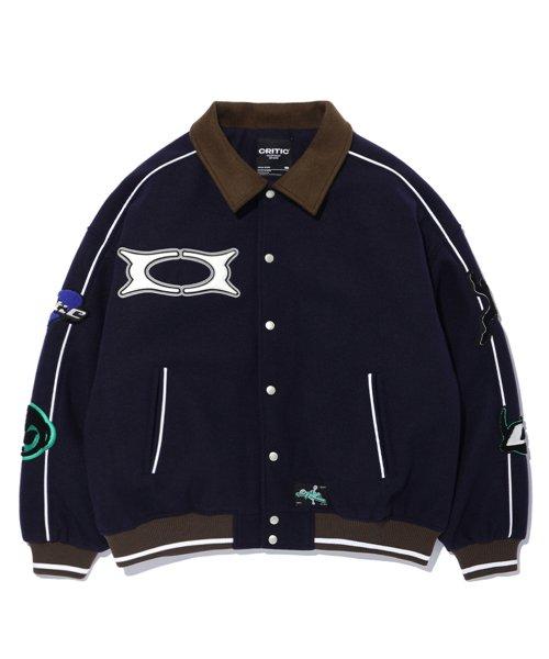 ALIEN COACHS VARSITY JACKET NAVY