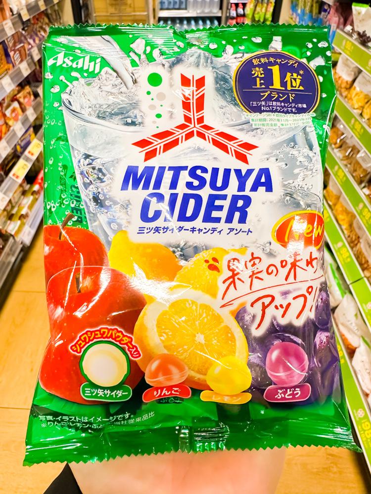 [ 아사히 ] 미츠야 사이다 캔디 112g / 네 가지 맛 캔디 / 일본 사탕