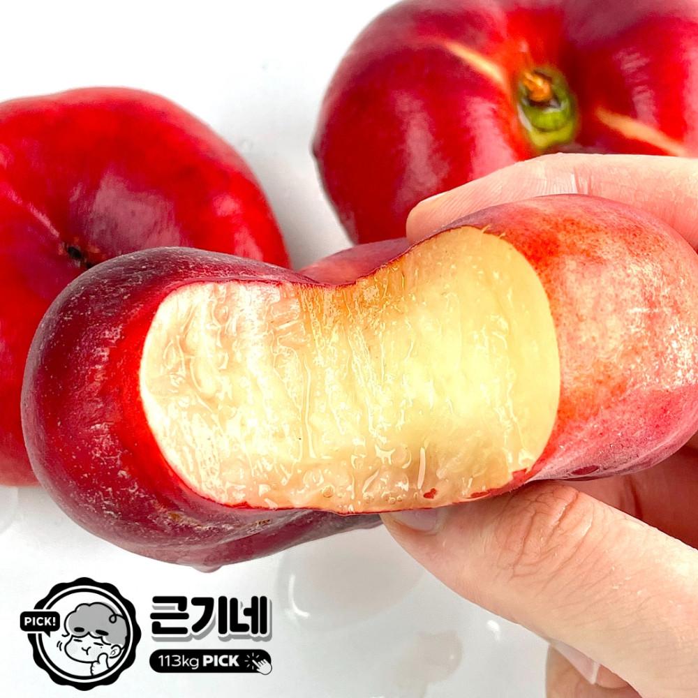 [예약구매] 근기네 납작복숭아 2kg (거반도) 도넛복숭아 유럽복숭아 찐납작복숭아 UFO복숭아