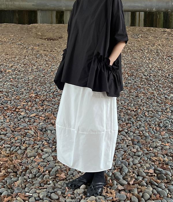 [주문폭주] 항아리 뒷밴딩 스커트 (3color)