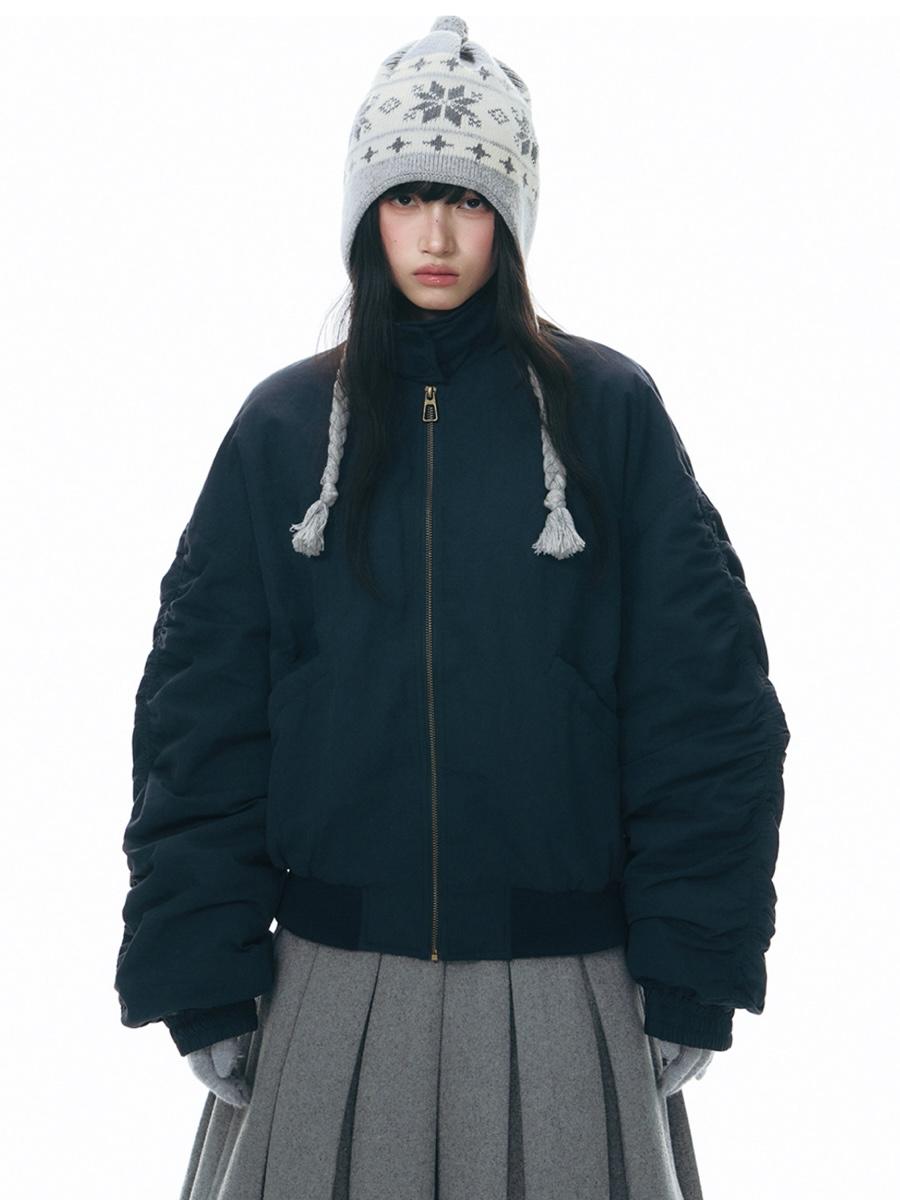 TAKEANAP Frost Line Bomber Jacket