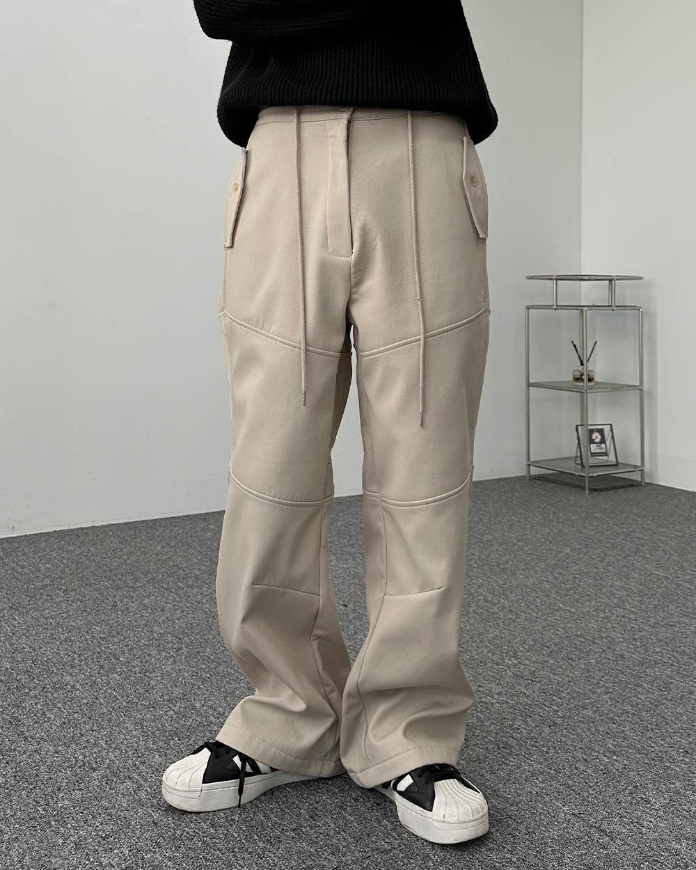 네티 기모 롱 와이드팬츠