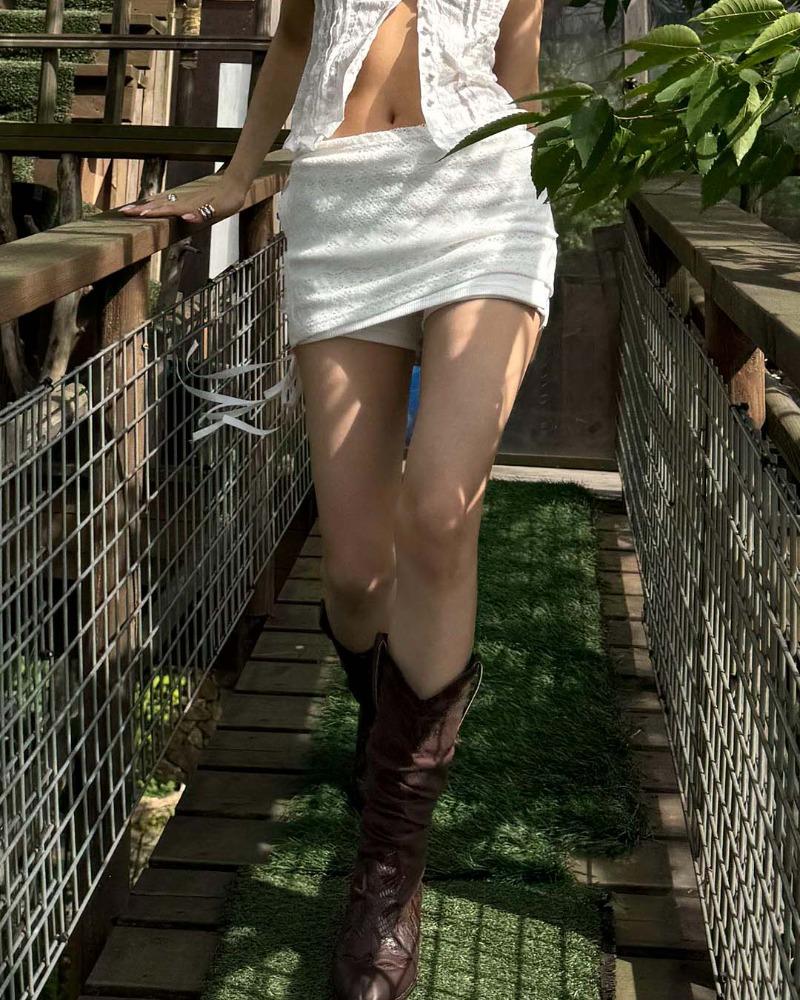 Layered short sk set (2 color)