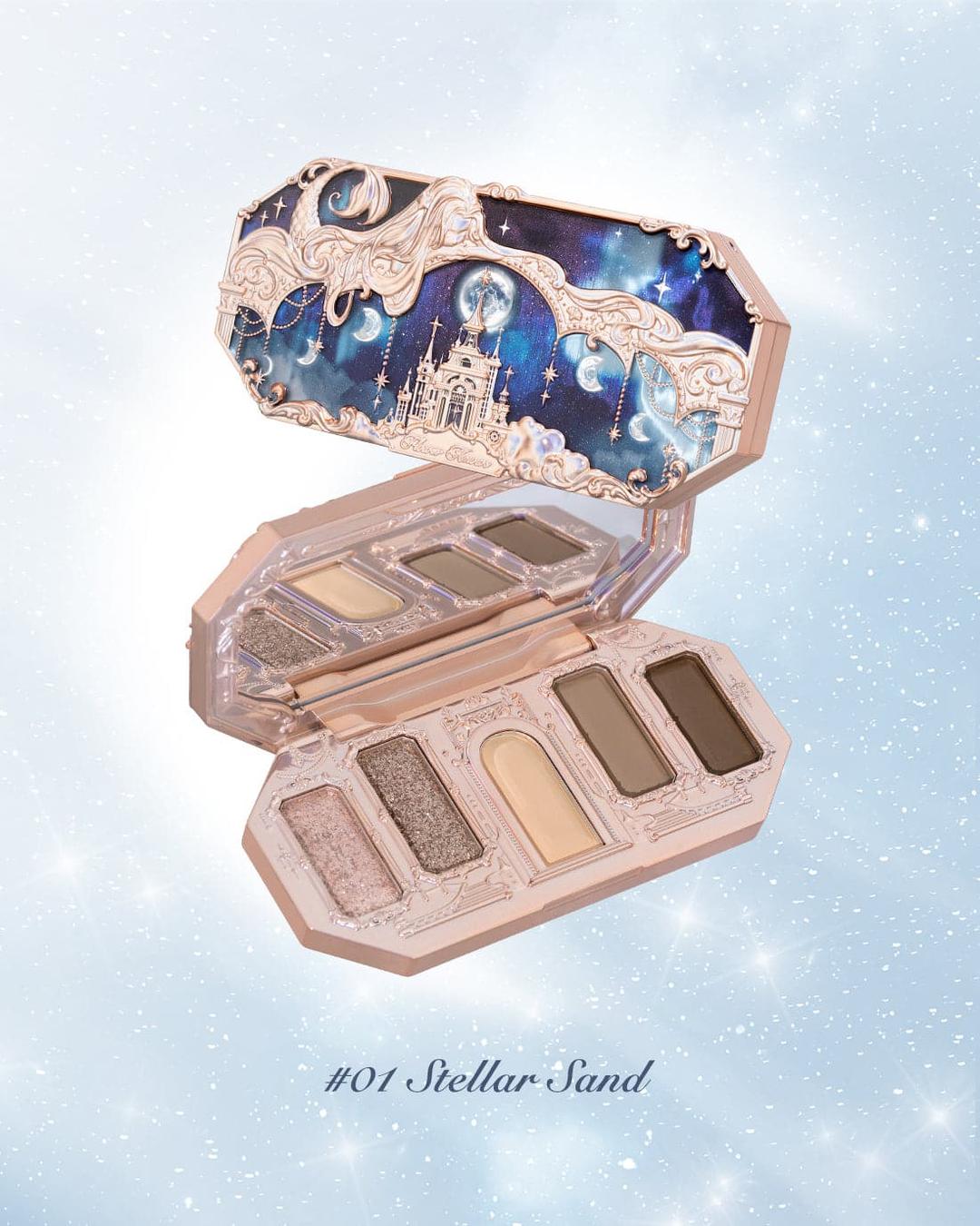 Moonlight Mermaid Five-Color Jewelry Eyeshadow Palette - 01 Stellar Sand