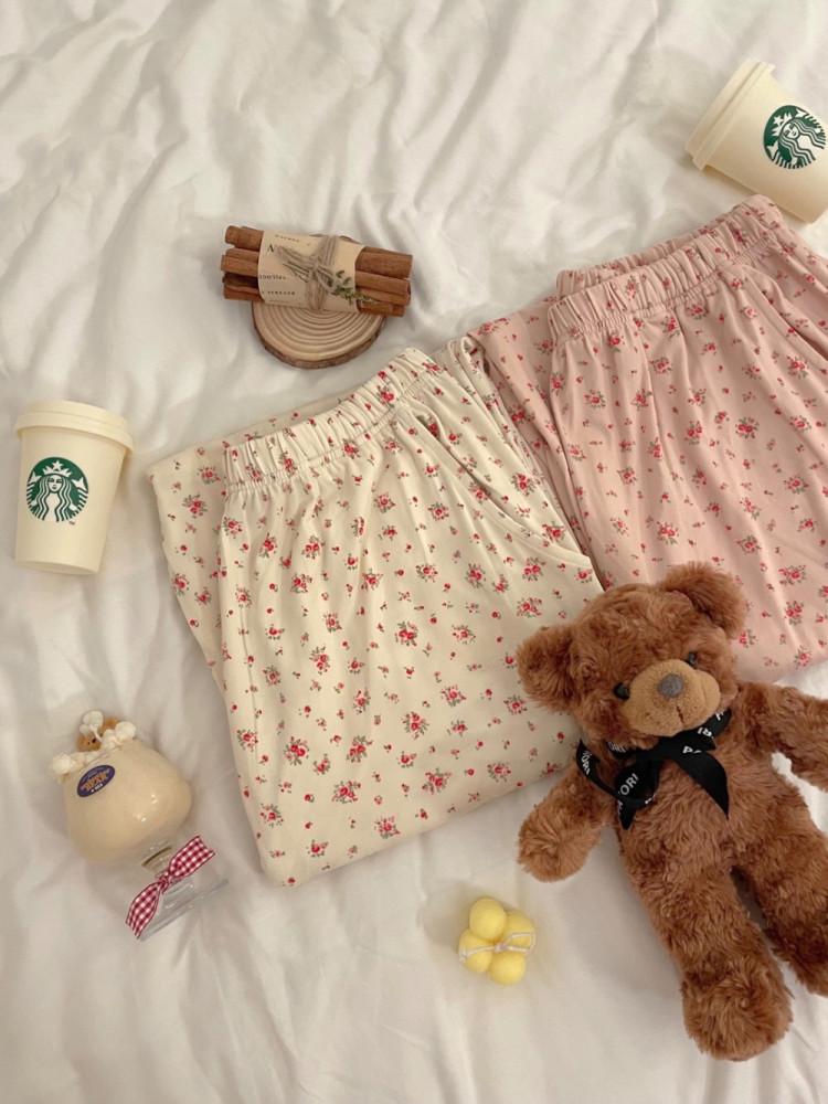 치즈 플라워 잠옷바지 빅사이즈 파자마 파티