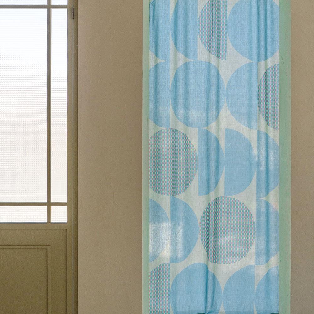 코지브리즈커튼 MOONY MOONIE CHECK GREEN