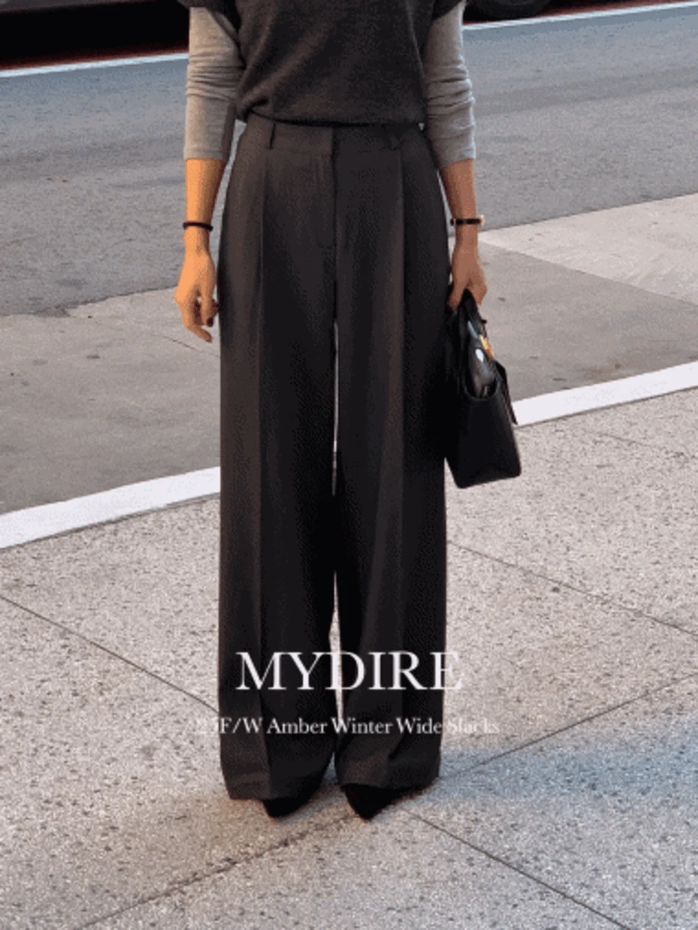 [자체제작] 엠버 윈터 와이드 슬랙스 4color