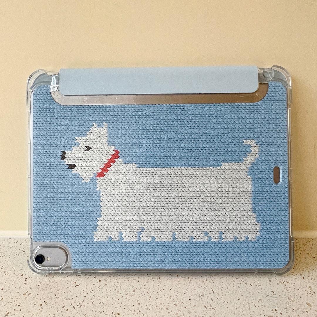 DOGS KNIT iPAD HARD JELL CASE  - DELPHIN