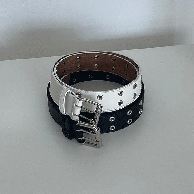 [주문폭주] 펀칭 아일렛 벨트 (2c)