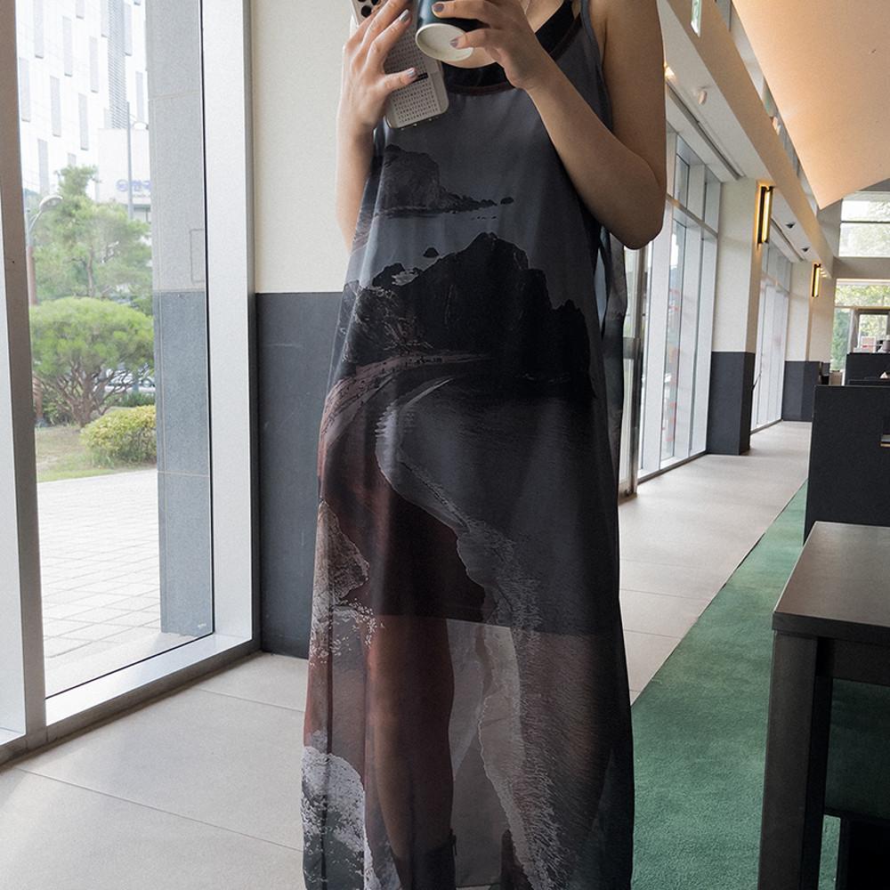 [뉴모즈] 시스루 레이어드 원피스