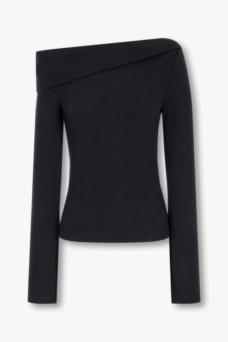 롱 슬리브 오프 숄더 탑 (Elio Knit Top)