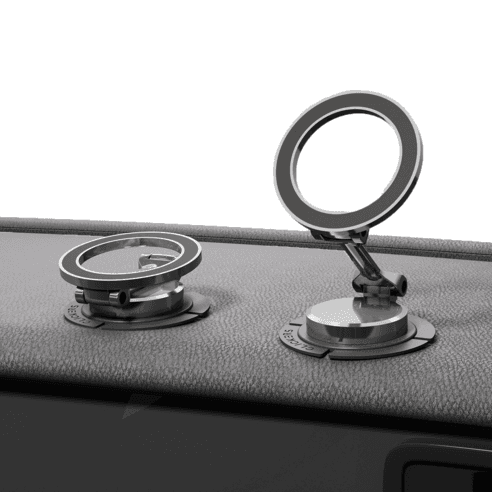 클리커스 N52 네오디움 맥세이프 미니멀 거치대 차량용 회전 접이식 합금, 실버, 1개 - 일반거치대 | 쿠팡