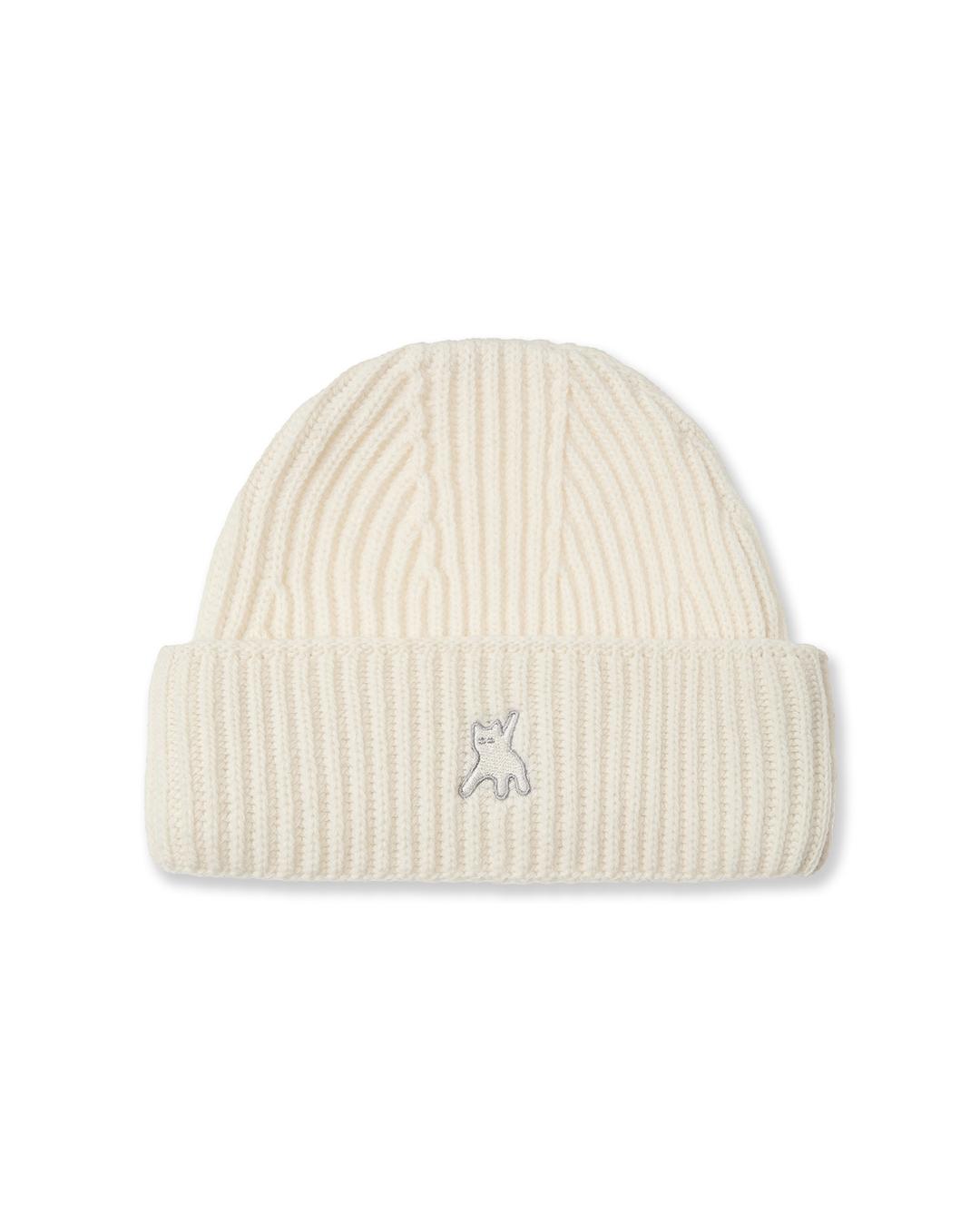 FLASHED CATS BEANIE [IVORY]