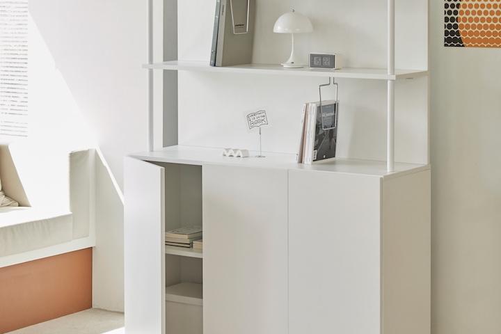 [마지막10%쿠폰]베이직 E0 높은형 1200 시스템 수납장 책장 2colors