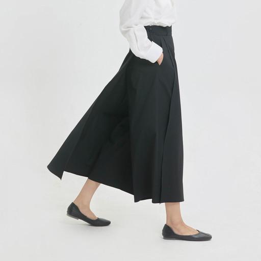 리슬 단정 치마바지 블랙 여자 하객 면접 발표 정장