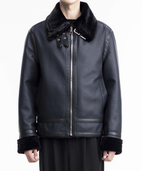 인조 시어링 자켓 블랙