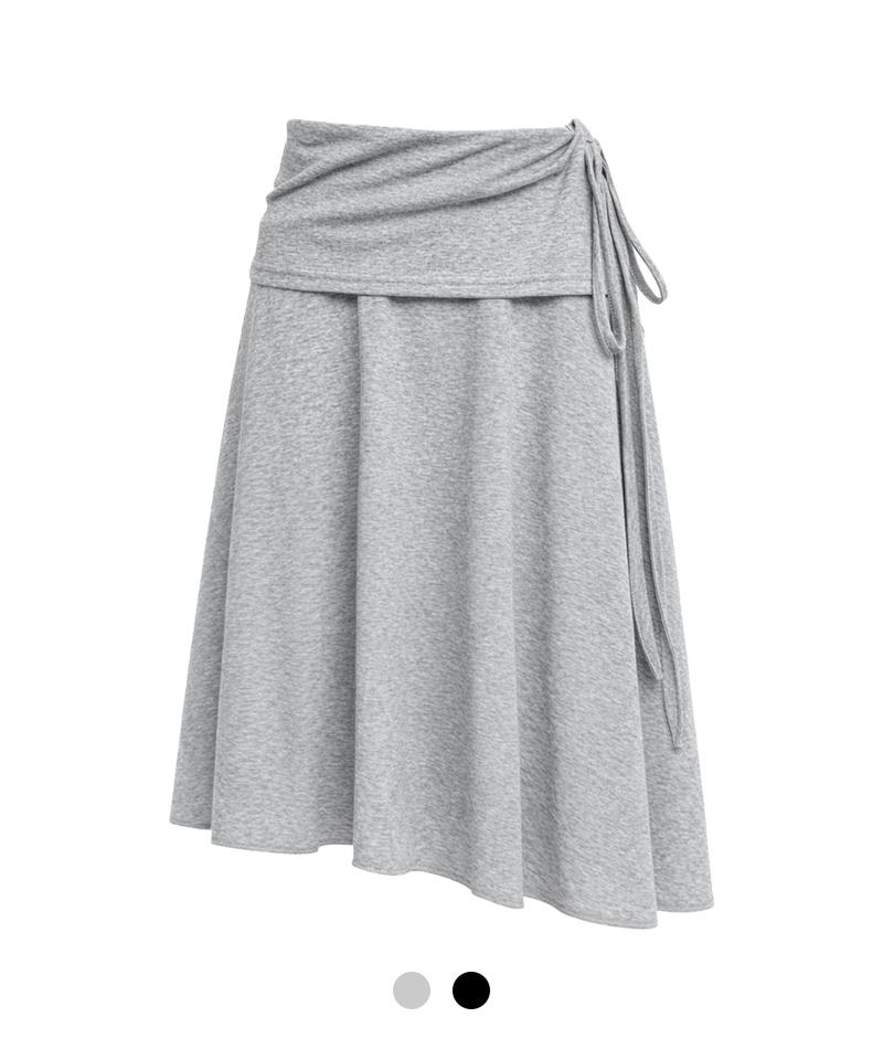 내추럴 플레어 랩 스커트