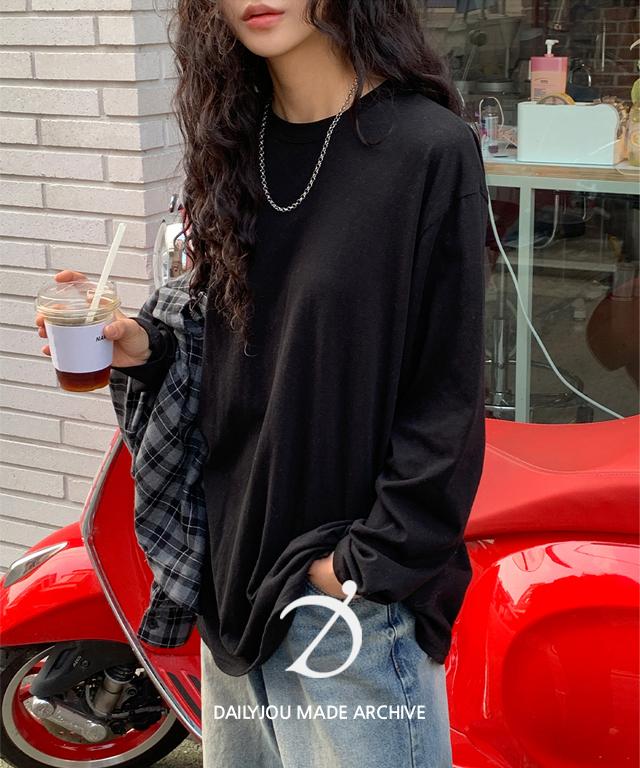 데일리쥬  [EASY-FIT] 레이어드 티셔츠 (스탠다드/오버핏)