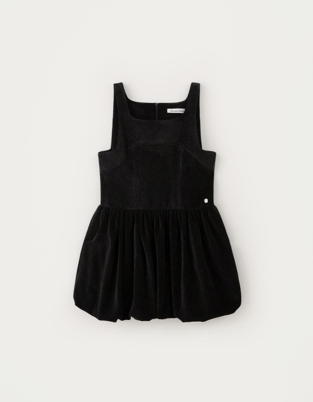 Sonia Velvet Mini Dress - Black