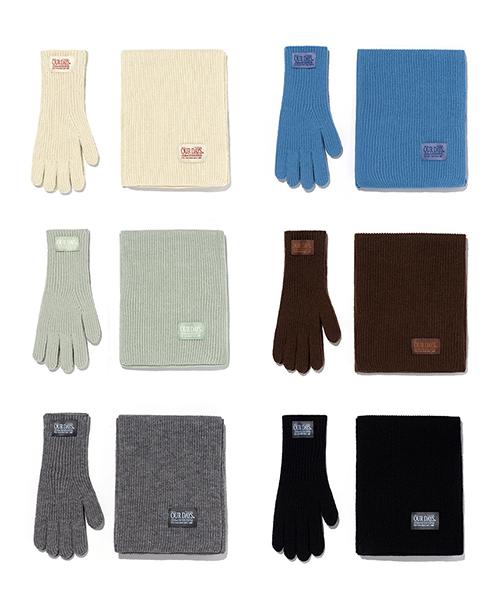 Nest 니트 머플러 장갑 세트