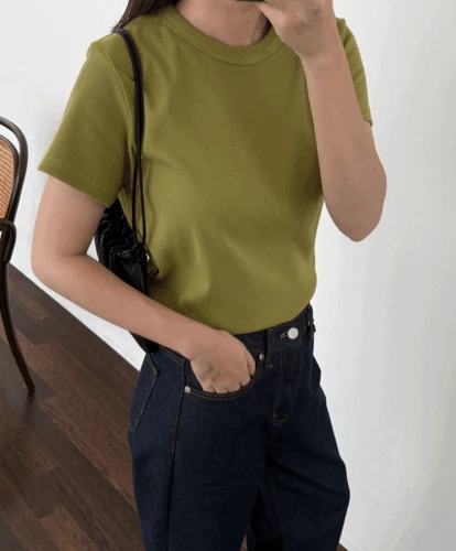 [당일배송] 버드 골지 반팔티 (3color)