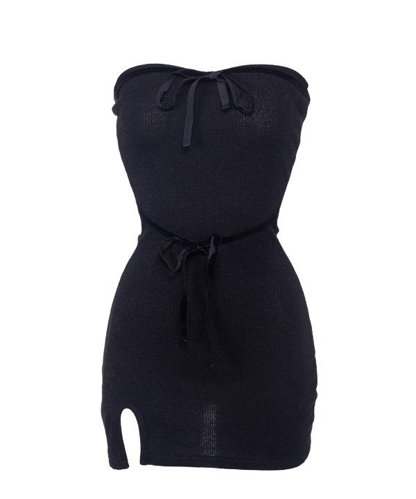 글램핏 브이넥 쭈리면 박시핏 셔링 맨투맨 미니원피스