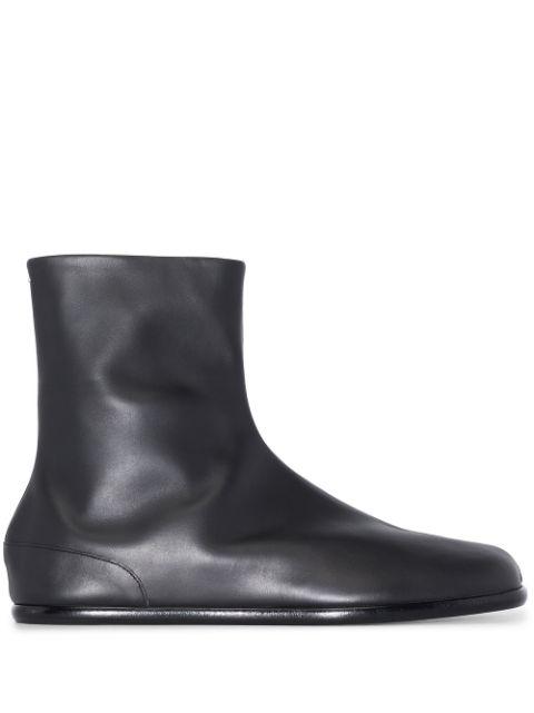 타비 플랫 앵클 부츠