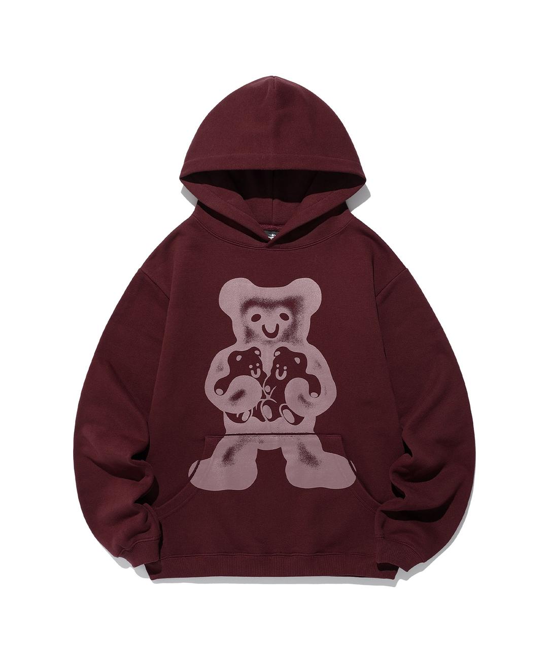 3 gummy bears hoodie[burgundy]