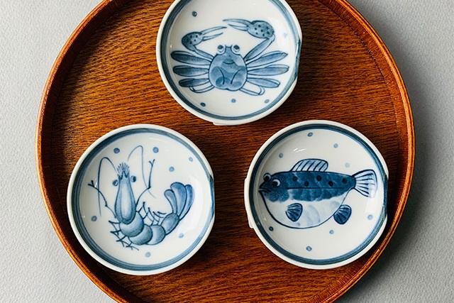 일본 바다친구들 미니접시 간장종지 소스볼 3type