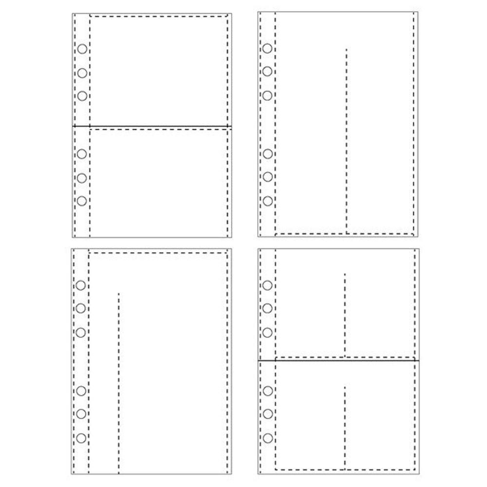 6공 포토카드 속지 양면 A5 10매 1단 포켓 고투명 리필