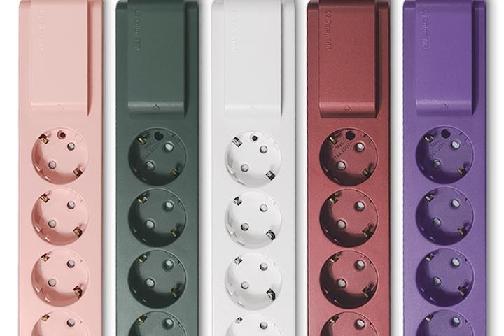 [단독특가] 고용량 누전차단 4구 멀티탭 4000W 컬러 멀티콘센트