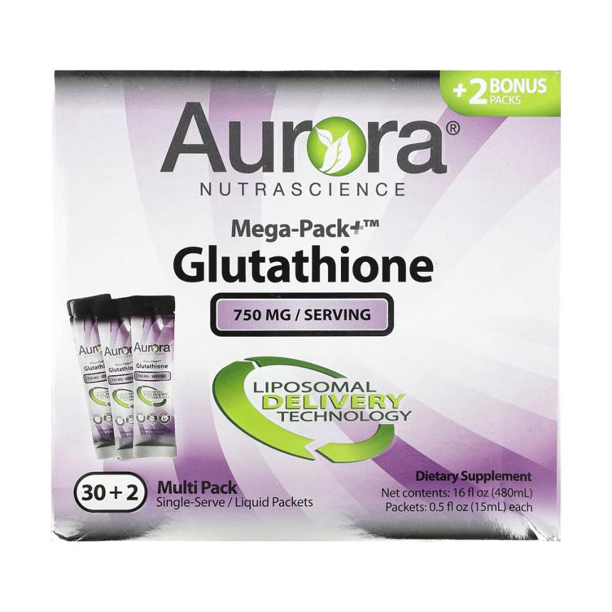 오로라 리포조말 메가팩 글루타치온 750mg 32포 액상형 고약사