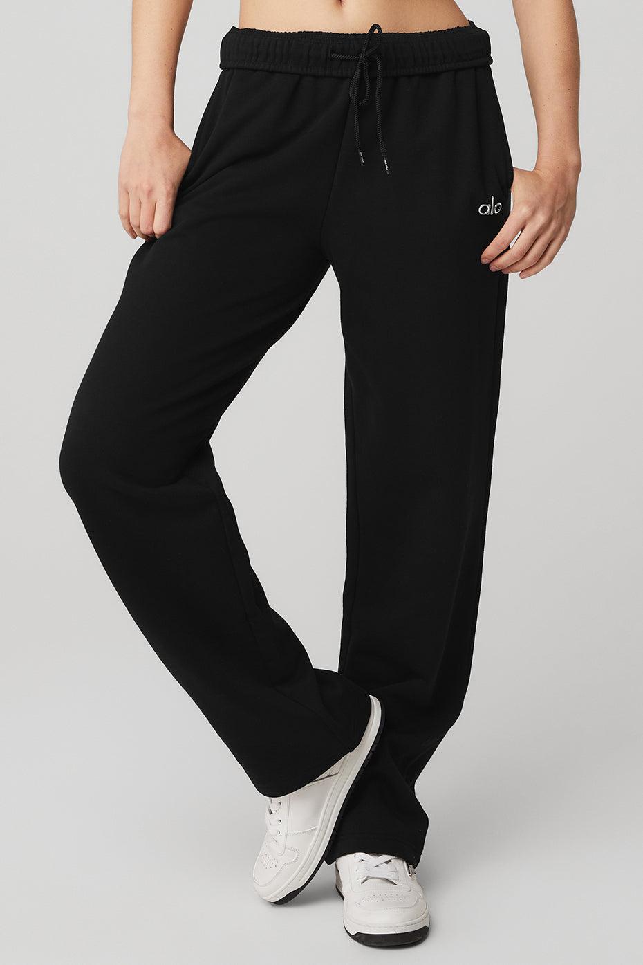 Accolade Straight Leg Sweatpant - Black - Black / XS