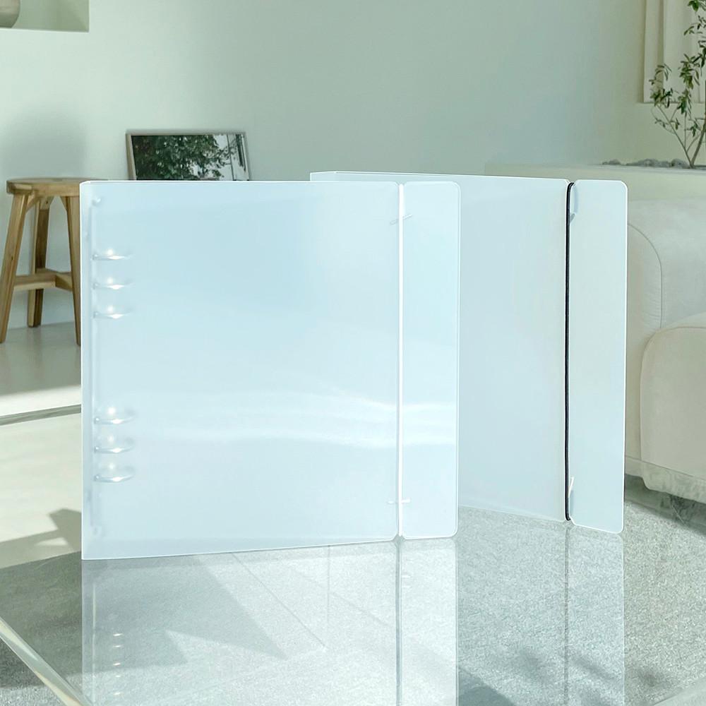 [A5와이드] 스퀘어 바인더 반투명 PP 커버 스티커 보관 포카바인더