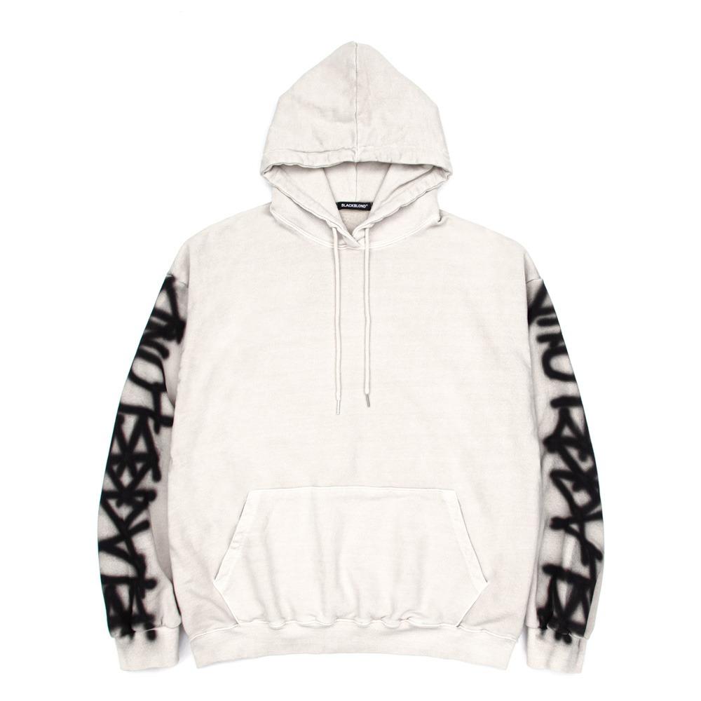 BBD Side Logo Sprayed Custom Pigment Hoodie (Ivory)