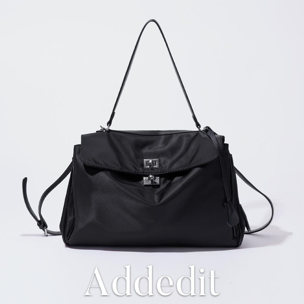 애드에딧 [2사이즈/14"노트북] Monza Nylon birkin bag / 몬차 나일론 버킨백 데일리 숄더백 크로스백 보부상 가방 - (1color)