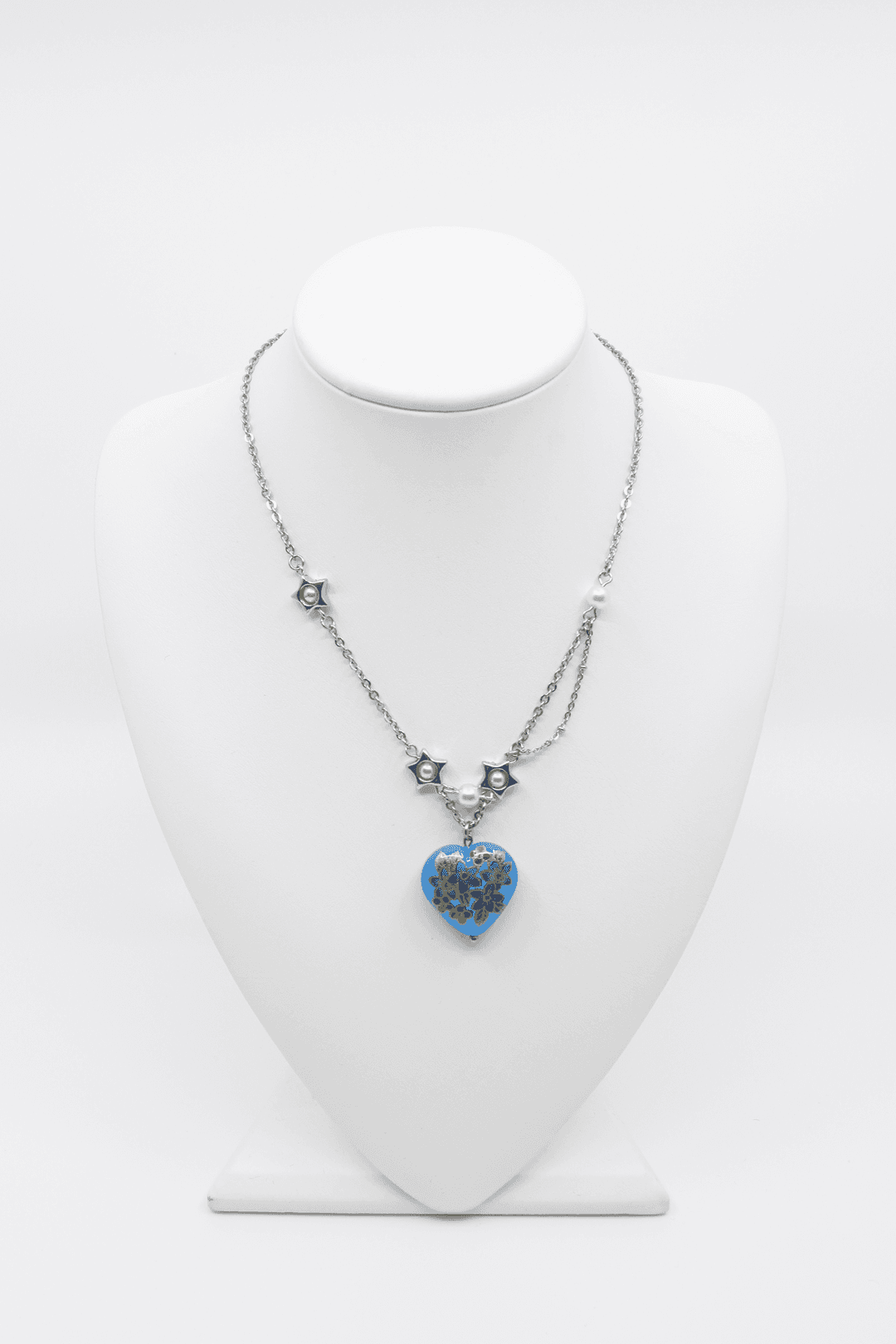 [Pink orchid house] Flower love star nacklace (Blue)