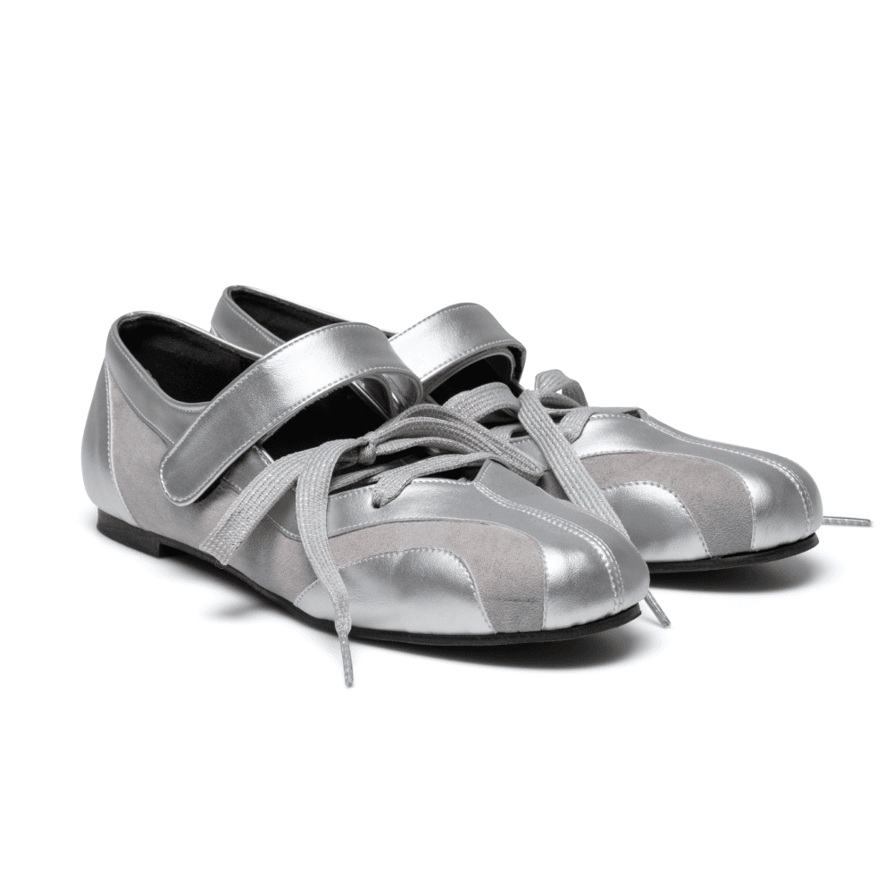 Lace Strap Maryjane - Silver