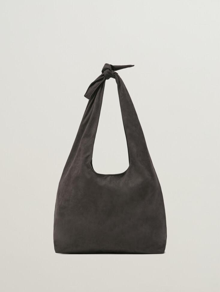 Essential Suede Hobo Bag (Dark Brown)