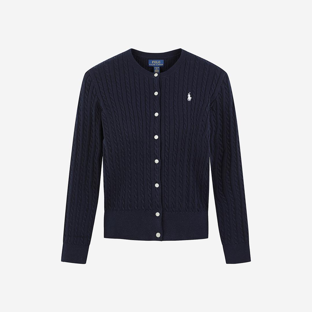 [30%적립] Polo Ralph Lauren Childeren Mini Cable Cotton Cardigan Navy