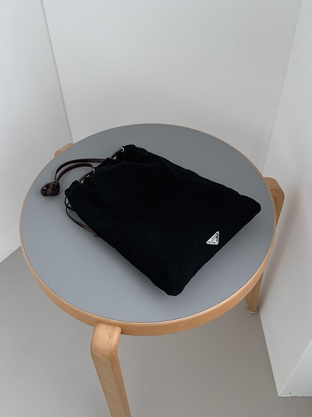 Prada cotton drawstring bag