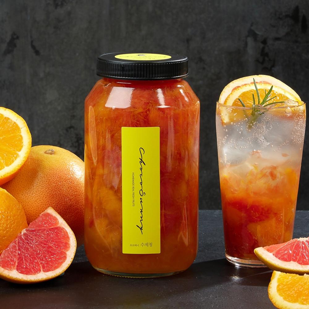 [오렌지자몽청] 과일수제청 차 과일청 500g 홈카페에이드 답례품 추석명절 선물세트