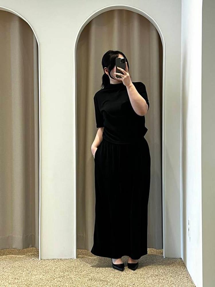 빅사이즈) 88셀리나 수입st 기모 셔링 반팔티