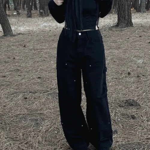 카펜터 포인트 와이드 팬츠 (3color)